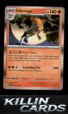 Infernape - 033/167 033/167 Pokemon Rare SV06: Twilight Masquerade Card NM