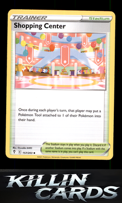 Shopping Center 157/203 Pokemon Uncommon SWSH07: Evolving Skies Card NM