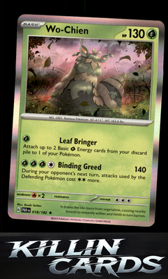 Wo-Chien 018/182 Pokemon Rare SV04: Paradox Rift Card NM