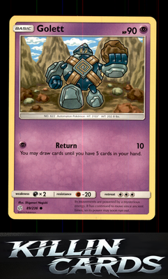 Golett 89/236 Pokemon Common SM - Cosmic Eclipse Card NM