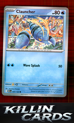 Clauncher 037/132 Pokemon Common ME01: Mega Evolution Card NM