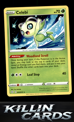 Celebi 003/072 Pokemon Rare Shining Fates Card NM