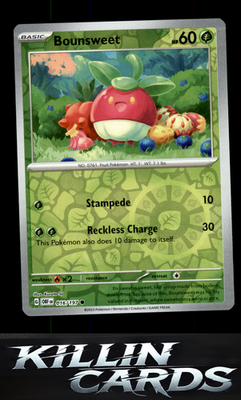 Reverse Holofoil Bounsweet 016/197 Pokemon Common SV03: Obsidian Flames Card NM
