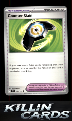 Counter Gain 169/191 Pokemon Uncommon SV08: Surging Sparks Card NM