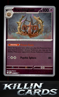 Reverse Holofoil Brambleghast 047/094 Pokemon Uncommon ME02: Phantasmal Flames C
