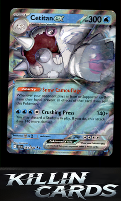 Cetitan ex - 065/182 065/182 Pokemon Double Rare SV10: Destined Rivals Card NM