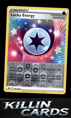 Reverse Holofoil Lucky Energy 158/198 Pokemon Uncommon SWSH06: Chilling Reign Ca