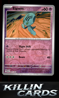 Reverse Holofoil Elgyem 040/086 Pokemon Common SV: Black Bolt Card NM