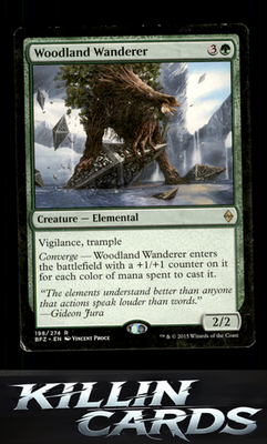 Woodland Wanderer 198 Magic R Battle for Zendikar Card NM