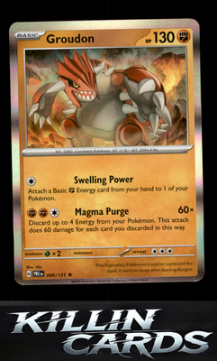 Groudon 049/131 Pokemon Rare SV: Prismatic Evolutions Card NM