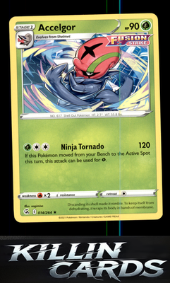 Accelgor 014/264 Pokemon Rare SWSH08: Fusion Strike Card LP