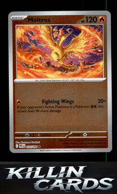 Reverse Holofoil Moltres 014/094 Pokemon Rare ME02: Phantasmal Flames Card NM