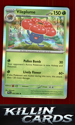 Vileplume 003/094 Pokemon Rare ME02: Phantasmal Flames Card NM