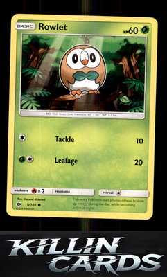 Rowlet 9/149 Pokemon Common SM Base Set Card NM