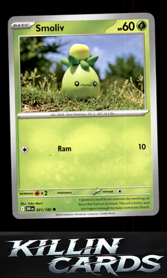 Smoliv 021/182 Pokemon Common SV10: Destined Rivals Card NM
