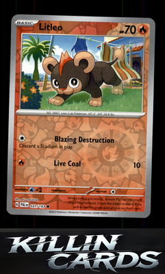 Reverse Holofoil Litleo 031/193 Pokemon Common SV02: Paldea Evolved Card NM