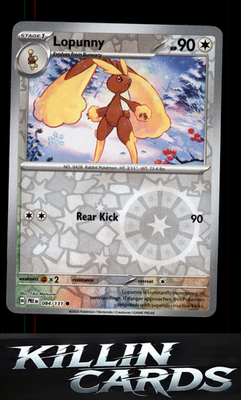 Reverse Holofoil Lopunny 084/131 Pokemon Common SV: Prismatic Evolutions Card NM