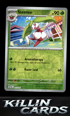 Reverse Holofoil Steenee 017/197 Pokemon Common SV03: Obsidian Flames Card NM