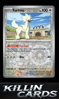 Reverse Holofoil Furfrou 088/131 Pokemon Common SV: Prismatic Evolutions Card NM