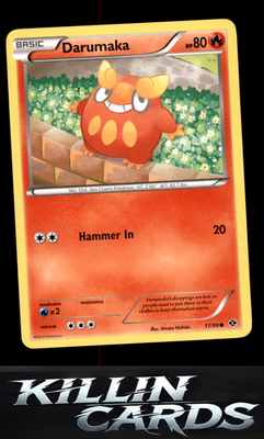 Darumaka 17/99 Pokemon Common Next Destinies Card LP