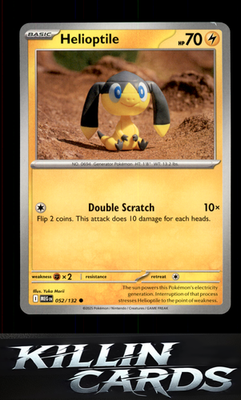 Helioptile - 052/132 052/132 Pokemon Common ME01: Mega Evolution Card NM