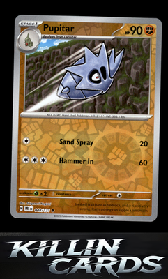 Reverse Holofoil Pupitar 048/131 Pokemon Common SV: Prismatic Evolutions Card NM