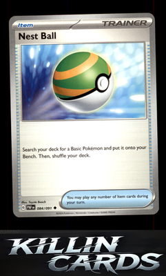 Nest Ball 084/091 Pokemon Uncommon SV: Paldean Fates Card NM