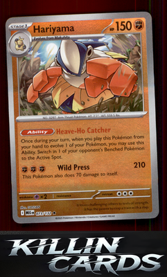 Reverse Holofoil Hariyama 073/132 Pokemon Rare ME01: Mega Evolution Card NM
