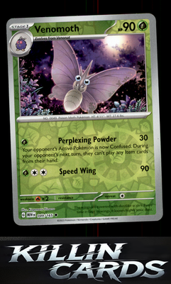 Reverse Holofoil Venomoth 049/165 Pokemon Uncommon SV: Scarlet & Violet 151 Card