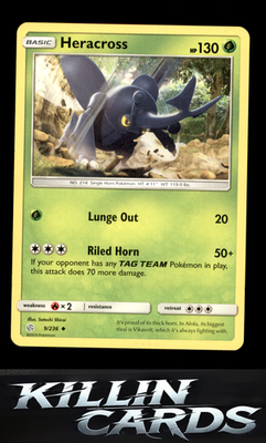 Heracross 9/236 Pokemon Uncommon SM - Cosmic Eclipse Card NM