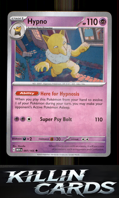 Hypno 097/165 Pokemon Uncommon SV: Scarlet & Violet 151 Card NM