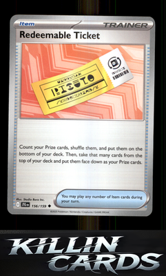 Redeemable Ticket 156/159 Pokemon Uncommon SV09: Journey Together Card NM