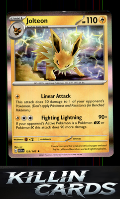 Jolteon 135/165 Pokemon Rare SV: Scarlet & Violet 151 Card NM