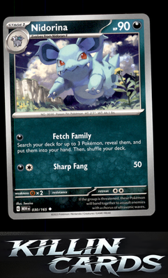 Nidorina 030/165 Pokemon Uncommon SV: Scarlet & Violet 151 Card NM