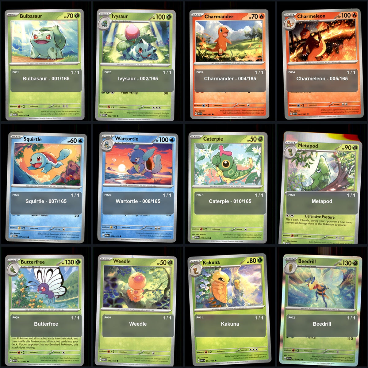 Pokemon TCG SV: Scarlet & Violet 151 C/UC/R Standard Set 151 Cards