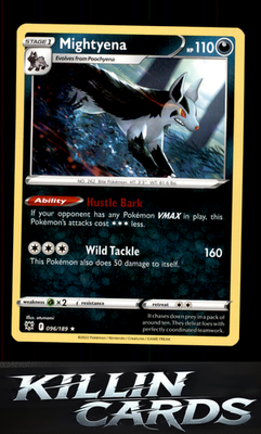 Mightyena 096/189 Pokemon Rare SWSH10: Astral Radiance Card NM