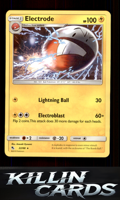 Electrode 22/68 Pokemon Rare Hidden Fates Card NM