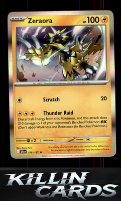 Zeraora 078/182 Pokemon Rare SV10: Destined Rivals Card NM