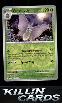 Venomoth 049/165 Pokemon Uncommon SV: Scarlet & Violet 151 Card NM