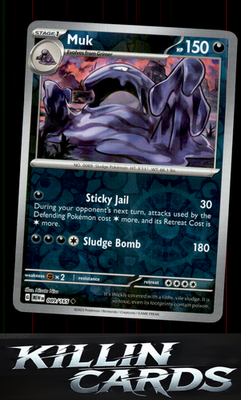 Reverse Holofoil Muk 089/165 Pokemon Uncommon SV: Scarlet & Violet 151 Card NM