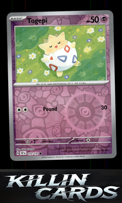 Reverse Holofoil Togepi 070/191 Pokemon Common SV08: Surging Sparks Card NM
