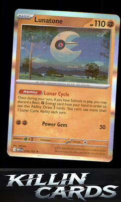 Lunatone 074/132 Pokemon Rare ME01: Mega Evolution Card NM