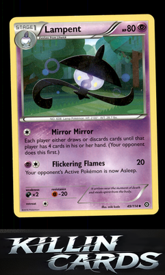 Lampent 49/114 Pokemon Uncommon XY - Steam Siege Card NM