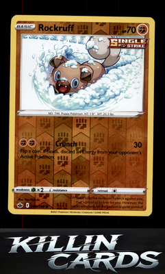 Reverse Holofoil Rockruff 086/198 Pokemon Common SWSH06: Chilling Reign Card NM