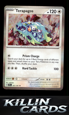 Terapagos 161/191 Pokemon Rare SV08: Surging Sparks Card NM