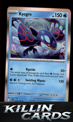 Kyogre 034/132 Pokemon Rare ME01: Mega Evolution Card NM
