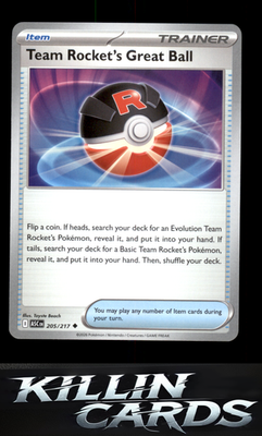 Team Rocket's Great Ball 205/217 Pokemon Uncommon ME: Ascended Heroes Card NM
