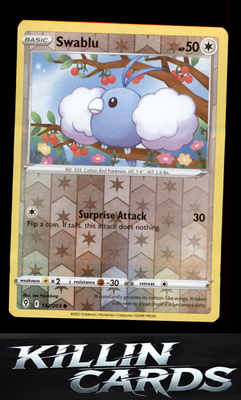 Reverse Holofoil Swablu 132/203 Pokemon Common SWSH07: Evolving Skies Card NM
