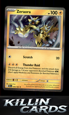 Zeraora 078/182 Pokemon Rare SV10: Destined Rivals Card NM