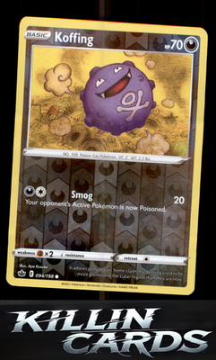 Reverse Holofoil Koffing 094/198 Pokemon Common SWSH06: Chilling Reign Card NM